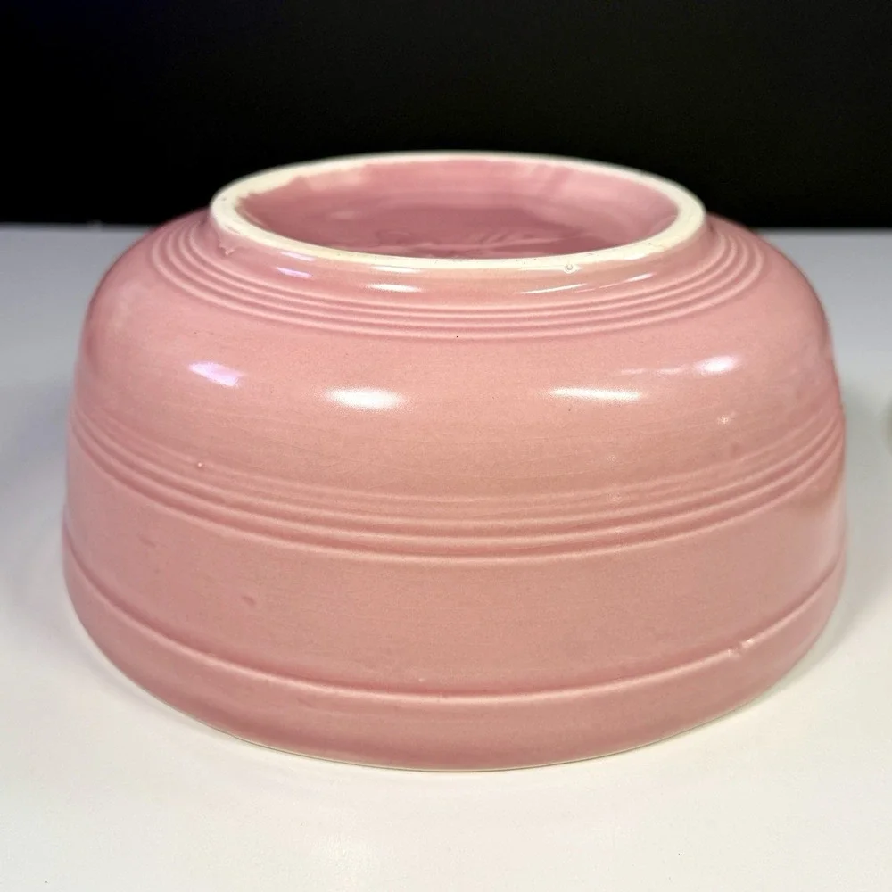 Vintage 1940s Sevilla USA Pink Pottery Covered Casserole Dish Lid 8.25